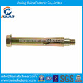 Whosale 4.8 grade color plated sleeve anchor bolt weight with hex head M16